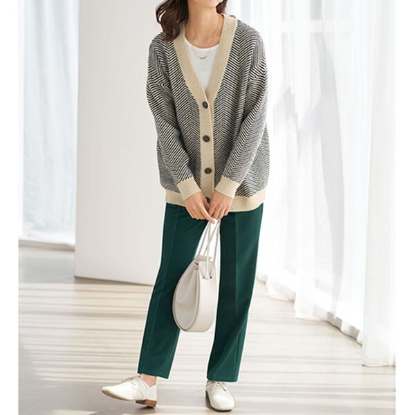 BELLUNA（ベルーナ）の「コーデの主役オーバーサイズヘリンボンカーディガン（ニットカーディガン）」｜詳細画像