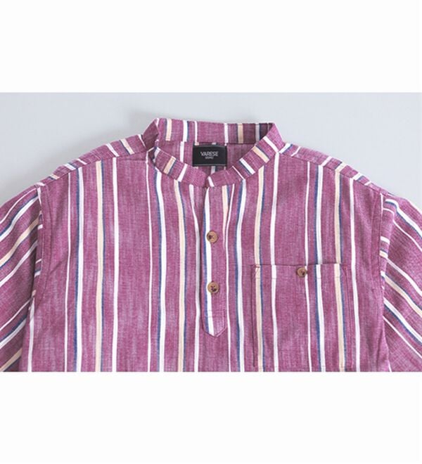 「ざっくり木綿のゆったりリラックスシャツ（メンズシャツ）」｜詳細画像