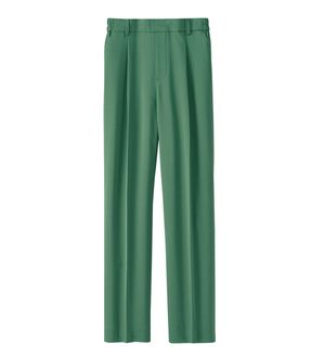 BELLUNA（ベルーナ）の「【選べる2丈】メランジストレッチ素材テーパードパンツ（テーパードパンツ）」｜グリーン