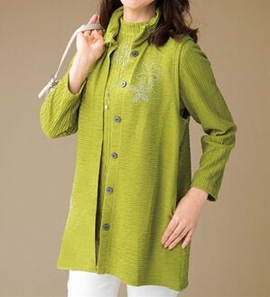 ルフラン（ルフラン）の「ストーン付ジャカードアンサンブル＜テエリア＞（アンサンブル）」｜オリーブ