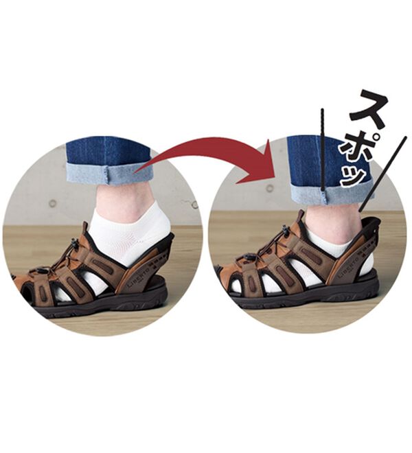 「＜リベルトエドウイン＞立ったまま履けるスニーカーサンダル（メンズサンダル）」｜詳細画像