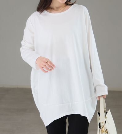 A HAPPY MARILYN（アハッピーマリリン）の「【Ｍ～８Ｌ】選べる袖！コク－ンシルエットチュニック（チュニック）」