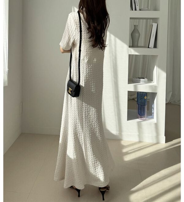 GeeRA（ジーラ）の「全骨格細見え！表面感素材マーメイドワンピース（その他ワンピース）」｜詳細画像