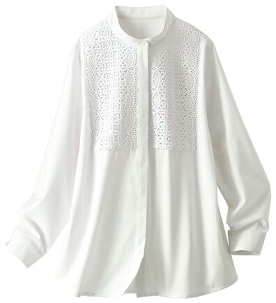 BELLUNA（ベルーナ）の「お食事会に！胸元レースブラウス（ブラウス）」