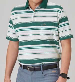 「＜クロコダイル＞マルチボーダーポロシャツ（メンズポロシャツ）」｜詳細画像