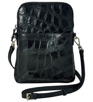 ルフラン（ルフラン）の「クロコダイルショルダー（ショルダーバッグ）」｜ブラック