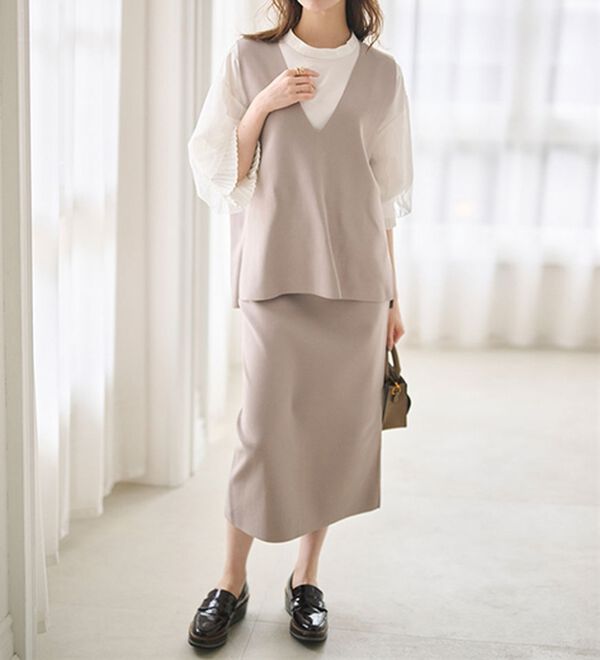 RANAN（ラナン）の「ニットベストセットアップ（ロングスカート）」｜詳細画像