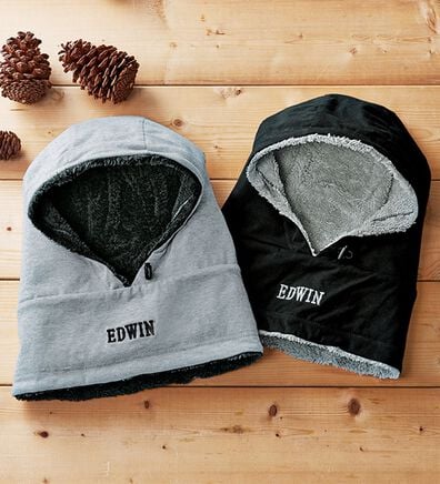 「【２色組】＜エドウイン＞パーカースタイルネックウォーマー（メンズ帽子）」