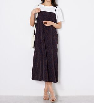 BELLUNA（ベルーナ）の「【2点セット】花柄プリントキャミワンピースアンサンブル（プリントワンピース）」｜ネイビー系花柄