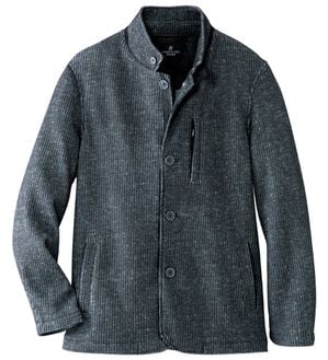 「＜コムルヴァン・オム＞ワッフル素材の快適ジャケット（メンズジャケット）」｜チャコール