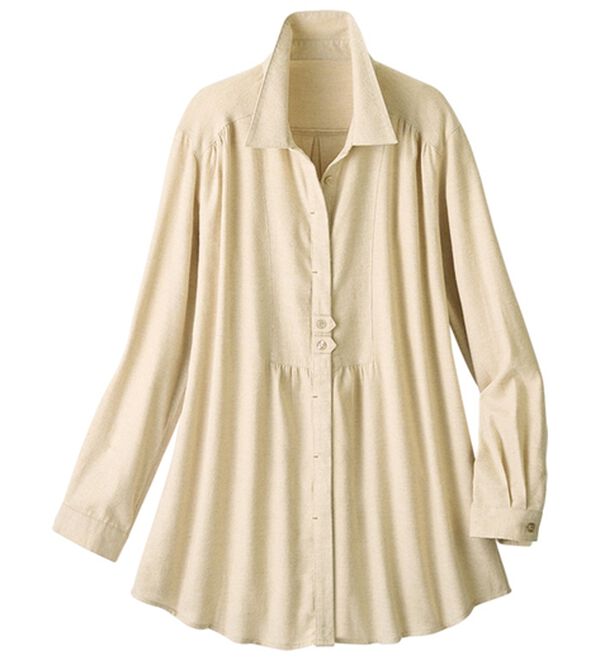 ルフラン（ルフラン）の「【３色組】綿１００％やわらかネルブラウス（ブラウス）」｜詳細画像