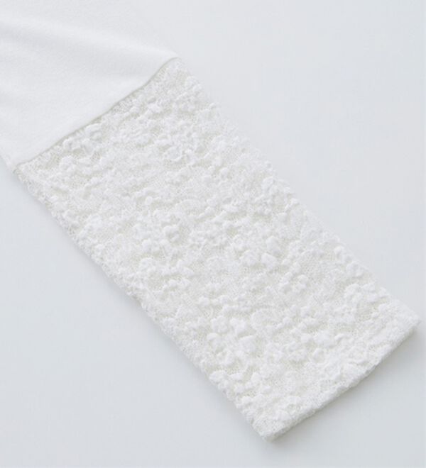 GeeRA（ジーラ）の「袖レーススラブシアーカットソー（カットソー）」｜詳細画像