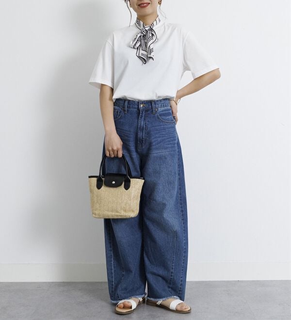 BELLUNA（ベルーナ）の「【選べる袖丈】＜エアリーアイスコットン＞オーバーサイズＴシャツ（カットソー）」｜詳細画像