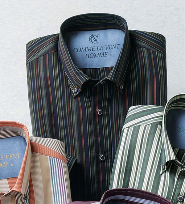 「＜コムルヴァン・オム＞毎日清潔クリーンオックスシャツ（メンズシャツ）」｜ブラック系