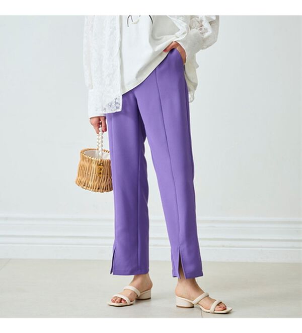 RANCLIC リボン付きフレアパンツ 予約販売】side slit denim ribbon pants – RANCLIC