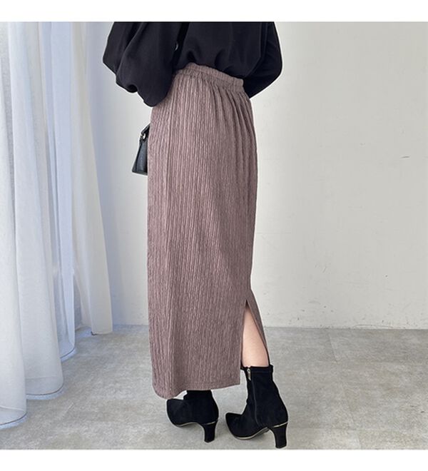 GeeRA（ジーラ）の「ストライプジャカードタイトスカート（ロングスカート）」｜詳細画像