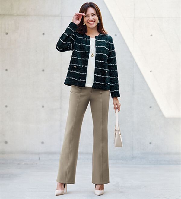 BELLUNA（ベルーナ）の「ファンシーツイード調ニットジャケット（その他ジャケット）」｜詳細画像