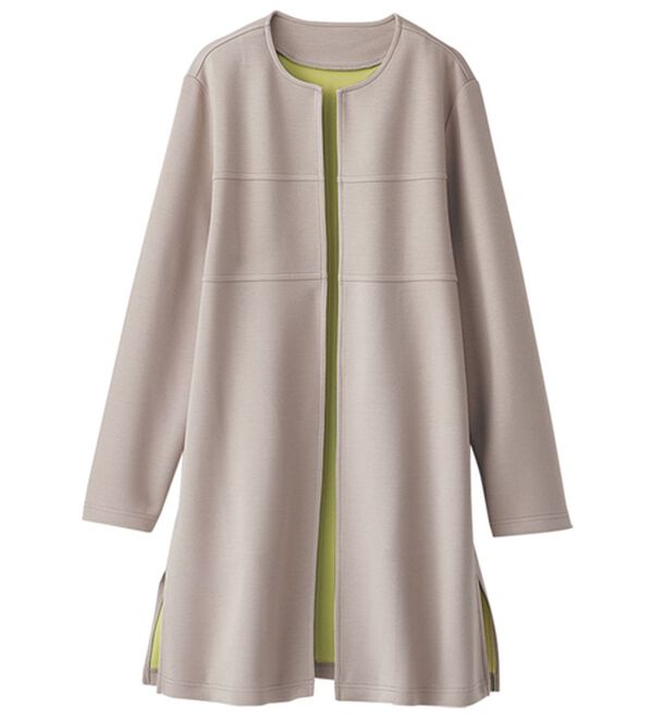 BELLUNA（ベルーナ）の「なめらかテンセル（ＴＭ）繊維混配色ノーカラーコーディガン（その他カーディガン）」｜詳細画像