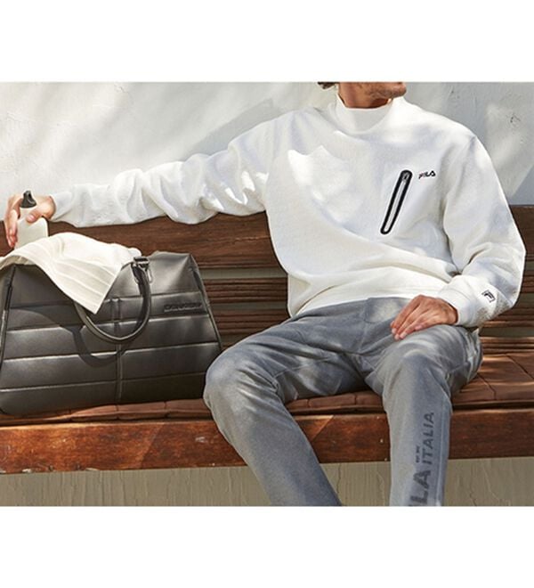 「＜フィラ＞ふくれジャカードハイネックトレーナー（メンズトレーナー）」｜詳細画像