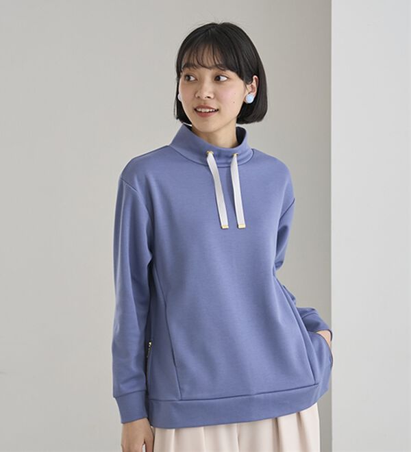 BELLUNA（ベルーナ）の「サイドジップスタンド衿プルオーバー（カットソー）」｜詳細画像