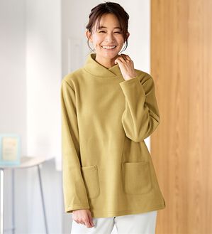 BELLUNA（ベルーナ）の「毎日着られる！快適フリースチュニック（チュニック）」｜イエロー