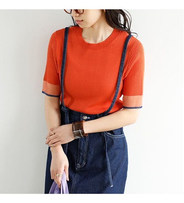 GeeRA（ジーラ）の「『ドラマ着用商品』 袖口シアーリブニット（ニット・セーター）」｜詳細画像