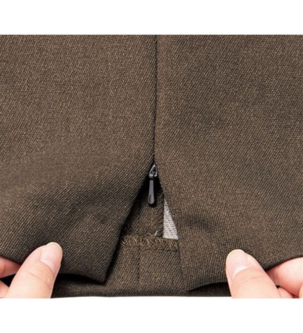 ルフラン（ルフラン）の「【２本組】日本製ふわふわ裏起毛　裾ファスナーパンツ（フルレングスパンツ）」｜詳細画像