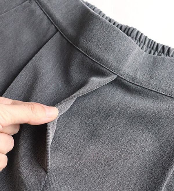 Pierrot（ピエロ）の「【選べる丈】高見えすっきりテーパードパンツ（フルレングスパンツ）」｜詳細画像