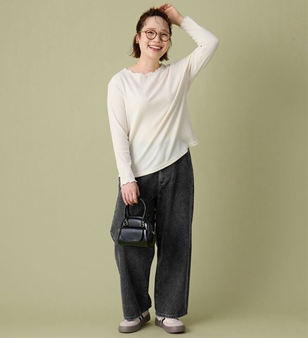 A HAPPY MARILYN（アハッピーマリリン）の「【Ｍ～７Ｌ】美脚＆美尻が叶う！優勝ワイドパンツ（ワイドパンツ・ガウチョ）」｜詳細画像