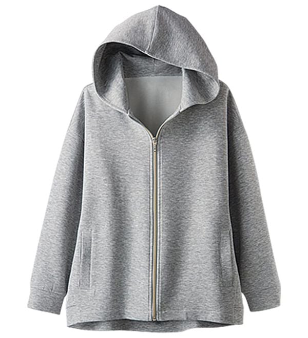 BELLUNA（ベルーナ）の「【快適Ｌａｂ．】とろみ素材裾タックパーカー（パーカー）」｜詳細画像