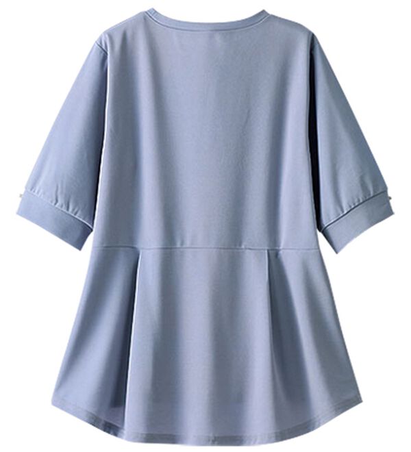 BELLUNA（ベルーナ）の「ジョーゼット素材タック使いＴブラウス（ブラウス）」｜詳細画像