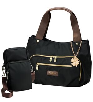 「整理収納１０ポケット軽量バッグ（その他バッグ）」｜ブラック