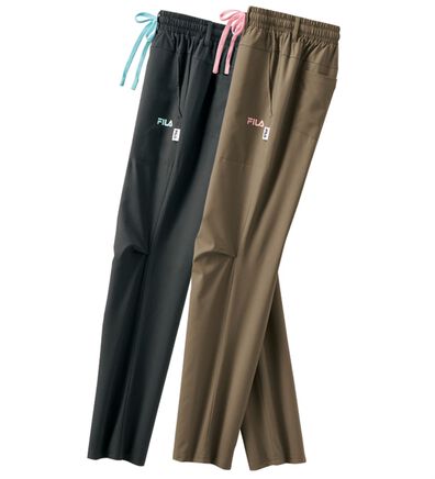 BELLUNA（ベルーナ）の「【２本組】＜ＦＩＬＡ＞ヒンヤリ！はっ水ストレッチパンツ（フルレングスパンツ）」