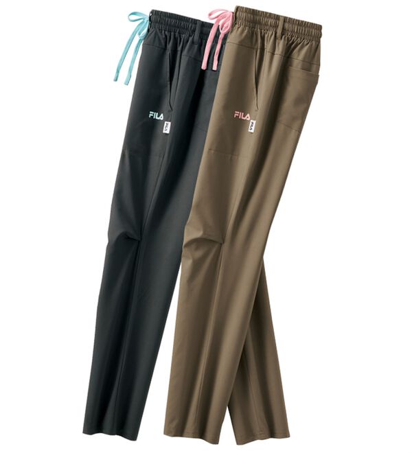 BELLUNA（ベルーナ）の「【２本組】＜ＦＩＬＡ＞ヒンヤリ！はっ水ストレッチパンツ（フルレングスパンツ）」｜詳細画像