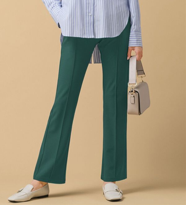 ルフラン（ルフラン）の「優しい肌心地！ラク美パンツ（フルレングスパンツ）」｜グリーン