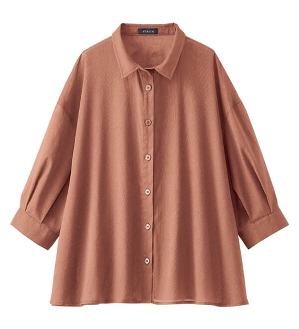 BELLUNA（ベルーナ）の「バックギャザー使いシアーシャツ（シャツ）」｜詳細画像