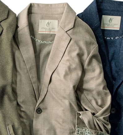 「＜コムルヴァン・オム＞麻入り上品テーラーカーディガン（メンズジャケット）」