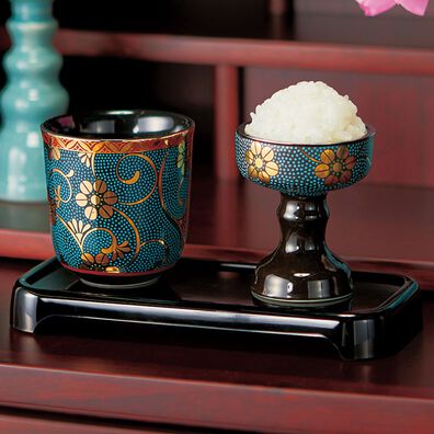 「【陶器シリーズ】茶湯器・仏器セット（仏壇・仏具）」