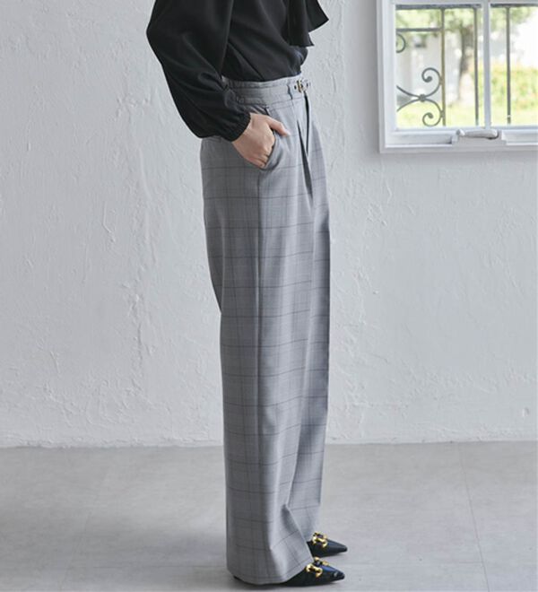 RANAN（ラナン）の「洗える！ベルト付ワイドパンツ（ワイドパンツ・ガウチョ）」｜詳細画像