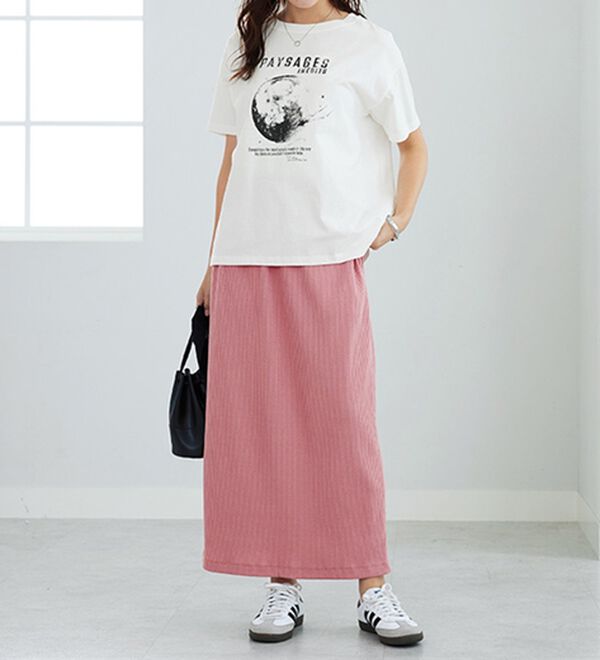 GeeRA（ジーラ）の「【着回し力◎】楽ちんすっきり見え！リブロングスカート（ロングスカート）」｜詳細画像