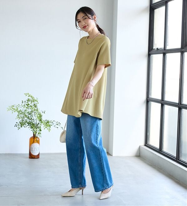 BELLUNA（ベルーナ）の「ひんやり！ポコポコエンボス素材－３ｋｇ見えチュニック（チュニック）」｜詳細画像