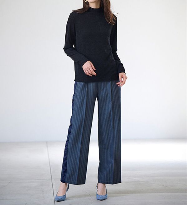 RANAN（ラナン）の「前後２ＷＡＹ！メロウ使いニットソーフリルプルオーバー（カットソー）」｜詳細画像