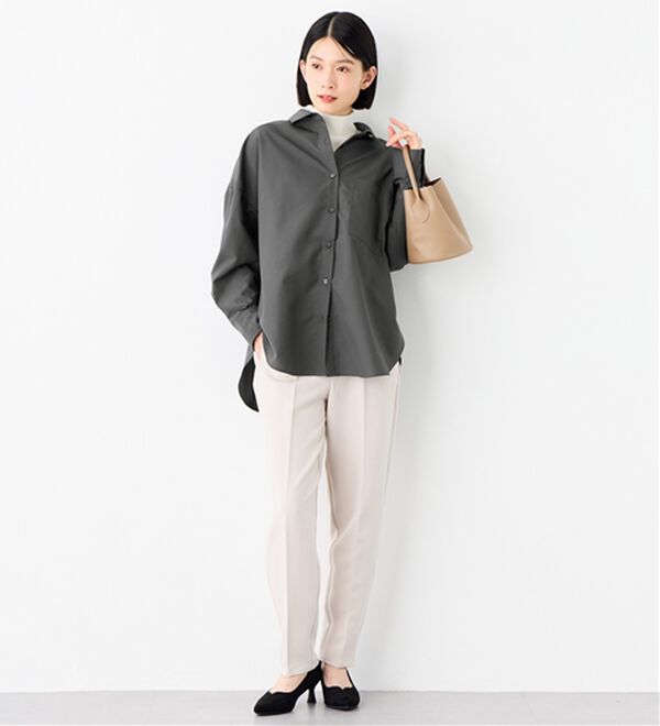Viola e Viola（ヴィオラ エ ヴィオラ）の「【イージーケア】お手入れ簡単羽織に使えるオーバーシャツ（シャツ）」｜詳細画像
