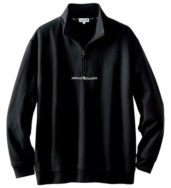 「＜アーノルド　パーマー＞着回し自在！ハーフジップトレーナー（メンズトレーナー）」｜ブラック