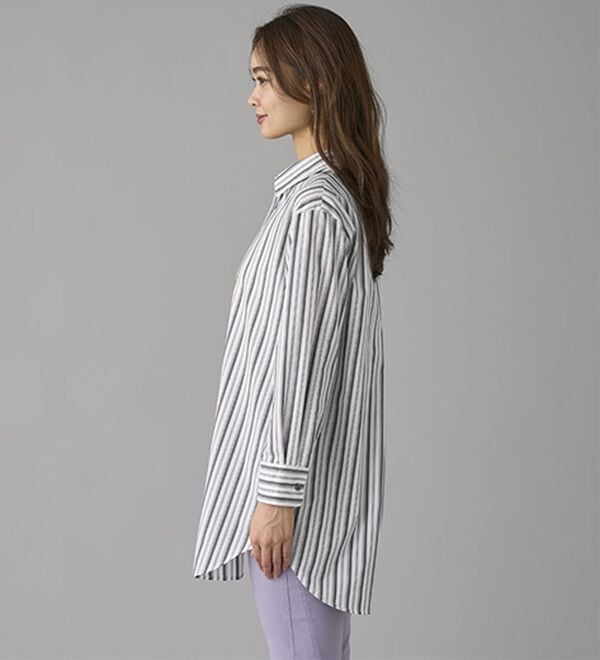 BELLUNA（ベルーナ）の「＜ＳＯＬＯＴＥＸ（Ｒ）＞ストレッチビッグシャツ（シャツ）」｜詳細画像