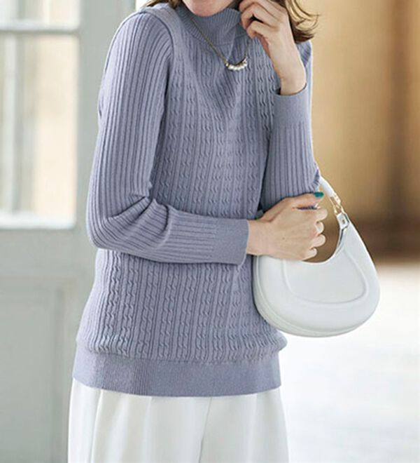 BELLUNA（ベルーナ）の「洗える！裏ベロアあったかセーター（ニット・セーター）」｜詳細画像