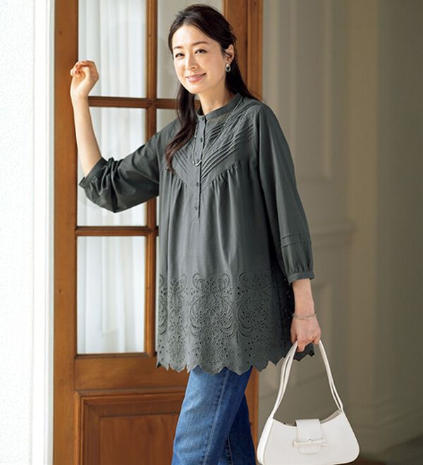 ルフラン（ルフラン）の「スカラップレース使いの美人ブラウス（ブラウス）」｜詳細画像