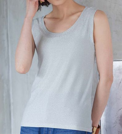 RANAN（ラナン）の「ひんやり！ラメタンクトップ（タンクトップ・キャミソール）」