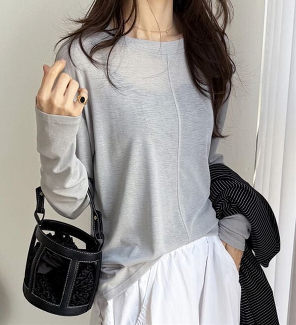 GeeRA（ジーラ）の「着回し自在！スラブシアートップス（カットソー）」｜詳細画像