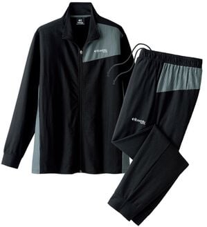 「＜ケイパ＞シアサッカージャージスーツ（メンズスポーツウェア（トップス））」｜ブラック